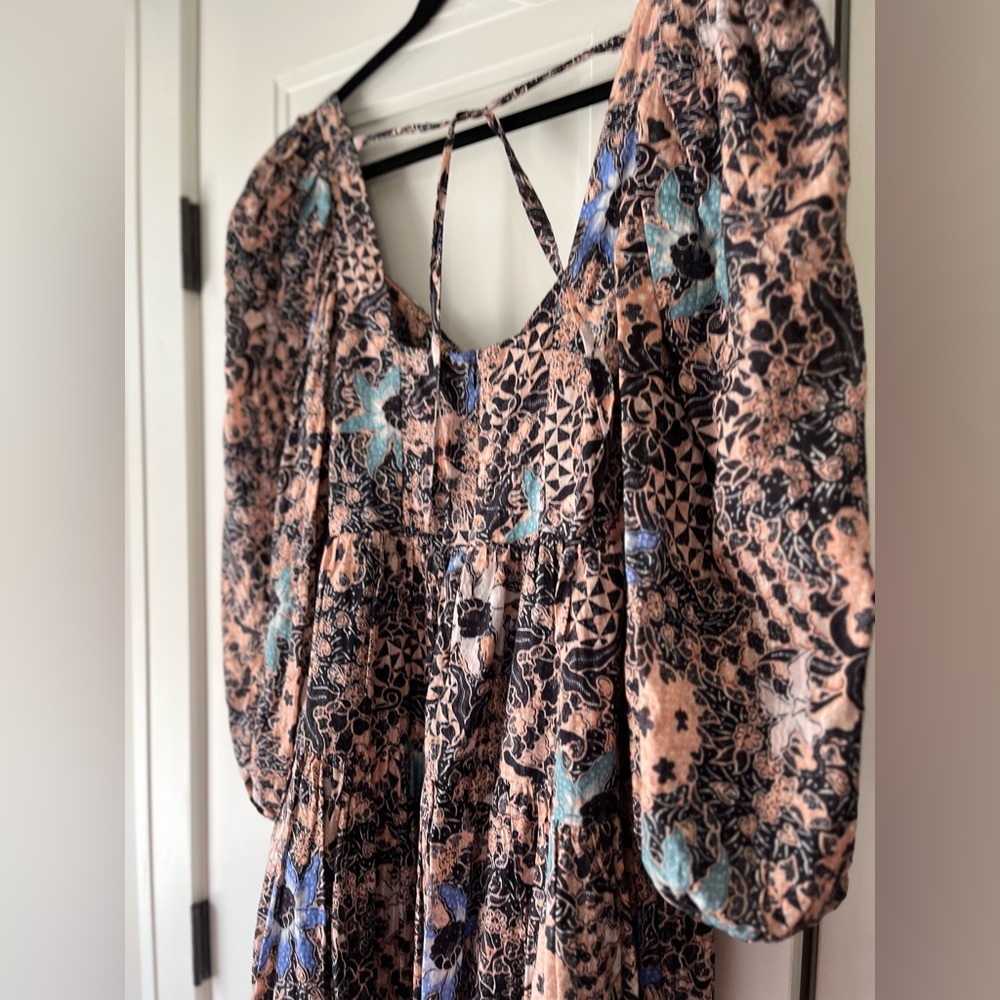 $445 Ulla Johnson Kemala Floral Puff Sleeve Midi Maxi Dress Size 4/S - Picture 7 of 7